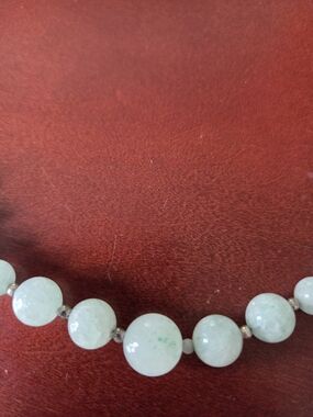 Genuime Jade Beaded Necklace - Classic Women Jewelry925